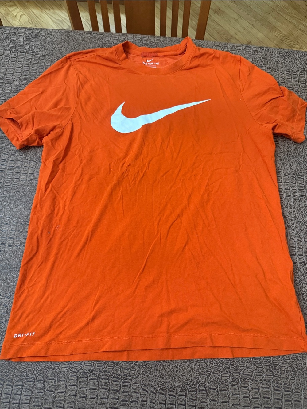 Nike Dri-FIT Orange Swoosh Graphic T-Shirt XL